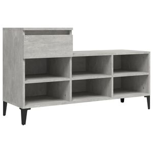 vidaXL Skosk&aring;p betonggr&aring; 102x36x60 cm konstruerat tr&auml;