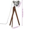 vidaXL Golvlampa 25 W vintage silver 45x45x120 cm E27