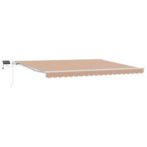 vidaXL Utdragbar markis Flerf&auml;rgsdesign 450 &times; 300 cm Duk och Aluminium