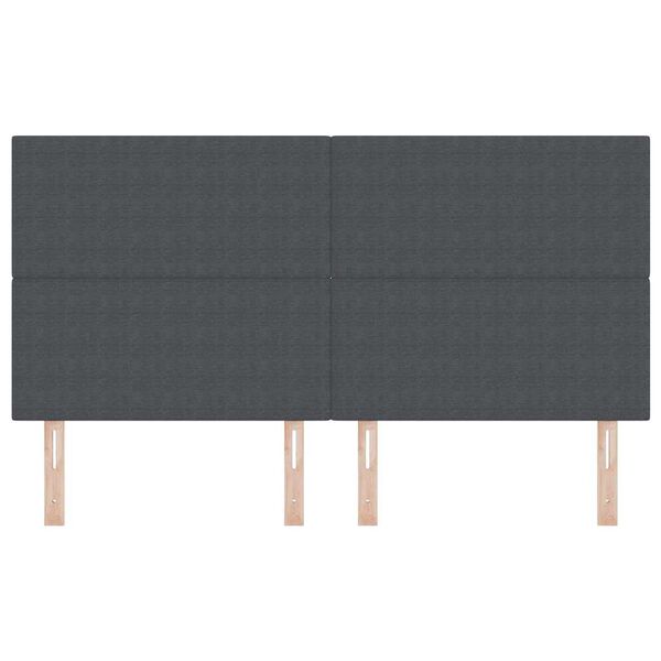 vidaXL Huvudgavel med huvudgavel M&ouml;rkgr&aring; 180 cm Konstl&auml;der