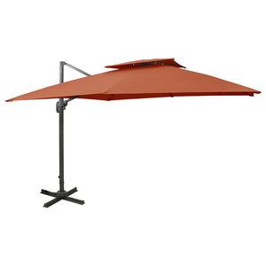 vidaXL Frih&auml;ngande tr&auml;dg&aring;rdsparasoll med ventilation 300x300 cm