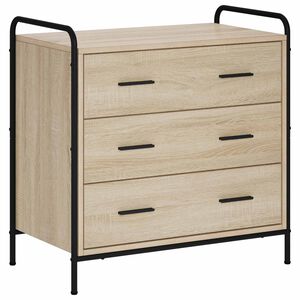 vidaXL L&aring;dans sk&aring;p Sonoma-ek 70 x 39,5 x 71 cm Konstruerat tr&auml;