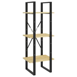vidaXL Bokhylla 3 hyllplan 40x30x105 cm massiv furu