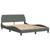vidaXL Bed Frame without Mattress "Hvar" Dark Grey 120x200 cm Fabric