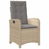 vidaXL Bistrogrupp med dynor 3 delar mixbeige konstrotting