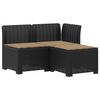 vidaXL 3-sits tr&auml;dg&aring;rdsoffa med kuddar Rattan-look 3-sits PP Antracit