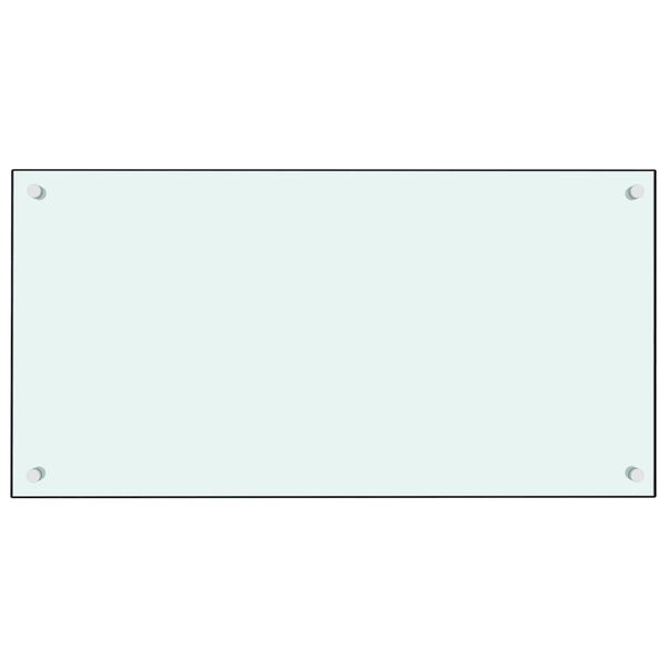 vidaXL Stänkskydd 2 st vit 80x60 cm härdat glas