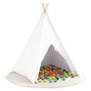 vidaXL Teepee Tält Vit 120 x 120 x 150 cm Tyg & Plast