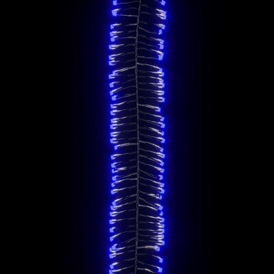 vidaXL Ljusslinga med 400 LED cluster blå 7,4 m PVC