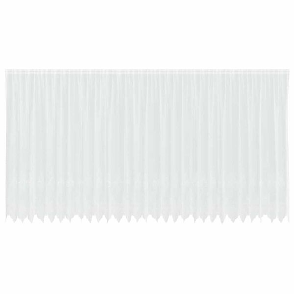 vidaXL Spetsgardin med gardiner Blommor Vit 245 x 750 cm Polyester