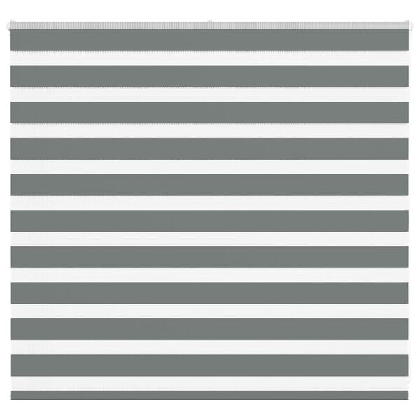 vidaXL Rullgardin zebra m&ouml;rkgr&aring; 155x100 cm tyg bredd 150,9cm polyester