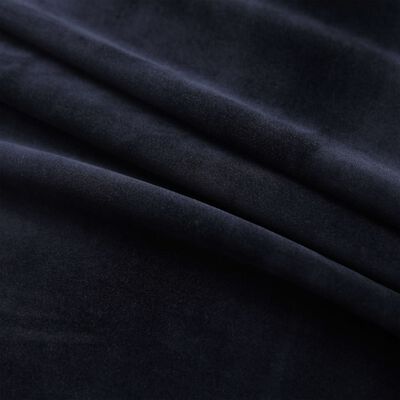 vidaXL Mörkläggningsgardiner med ringar 2 st svart sammet 140x225 cm