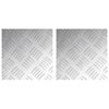 vidaXL Trappsteg 2 st 20 x 20 cm Silver Aluminium Fyrkantig