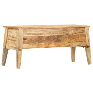 vidaXL F&ouml;rvaringsl&aring;da 90x35x48 cm massivt mangotr&auml;