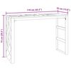 vidaXL Avlastningsbord 110x35x75 cm massiv teak
