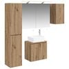 vidaXL Badrumssk&aring;psset 5 pcs Artisan-ek 50 x 14,5 x 70 cm