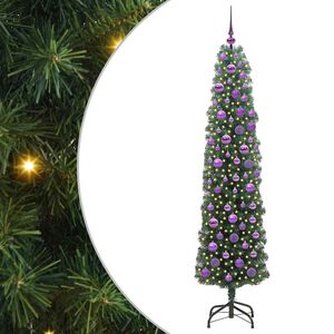 vidaXL Konstgjord julgran Gr&ouml;n 180 cm PVC och st&aring;l och plast