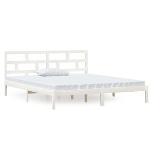 vidaXL S&auml;ngram massiv furu 135x190 cm vit