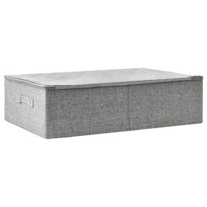 vidaXL F&ouml;rvaringsl&aring;da tyg 70x40x18 cm gr&aring;