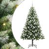 vidaXL Konstgjord g&aring;ngj&auml;rnsjulgran med flockad sn&ouml; 300 LED-lampor