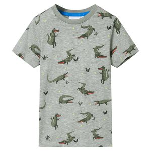 T-shirt f&ouml;r barn khaki melange 116