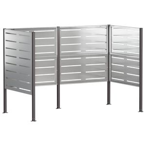 vidaXL Soptunnesk&auml;rm 167 x 85 x 113 cm Galvaniserat st&aring;l Silver