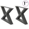 vidaXL Soffbordsben 2 st antracit 60x(30-31,3) cm st&aring;l