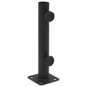 vidaXL Parasollfot f&ouml;r &Oslash;32/34/38 mm stolpe matt svart st&aring;l