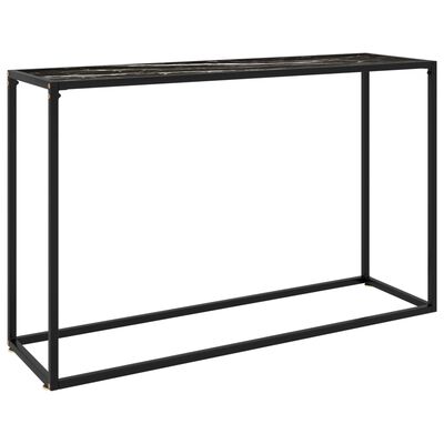 vidaXL Konsolbord svart 120x35x75 cm härdat glas