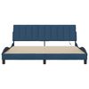 vidaXL Bed Frame without Mattress "Hanko" Blue 180x200cm Fabric