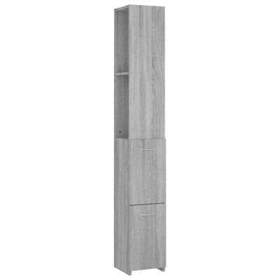 vidaXL Badrumsskåp grå sonoma 25x26,5x170 cm konstruerat trä