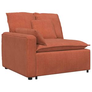 vidaXL Modul&auml;r soffa armst&ouml;ds&auml;ndmodul med dynor r&ouml;d orange 100 cm