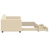 vidaXL Dagbädd utdragbar med lådor gräddvit 80x200 cm tyg