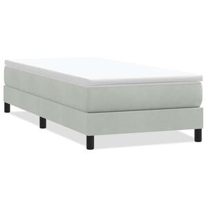 vidaXL Res&aring;rs&auml;ng utan madrass ljusgr&aring; 90x210 cm sammet