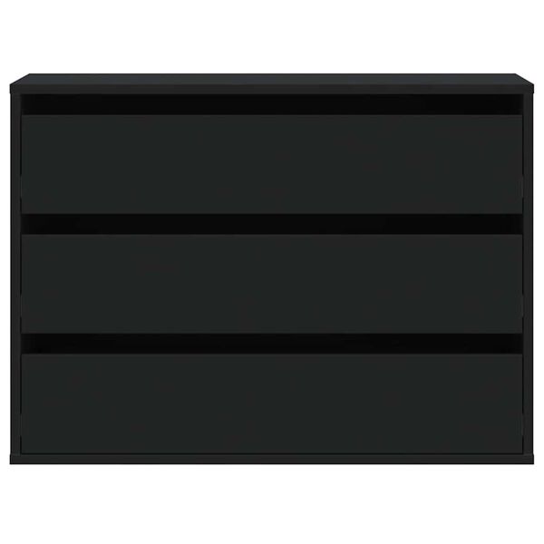 vidaXL Byrå svart 80x41x58 cm konstruerat trä