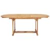 vidaXL Trädgårdsbord utdragbart 150-200x100x75 cm massiv teak
