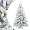 vidaXL Plast Hingad Julgran med 300 LED-lampor Vit 240 cm PVC och st&aring;l