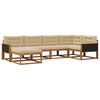 vidaXL Utomhussoffset 6 st Naturlig och Beige