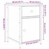 vidaXL Nattduksbord med l&aring;da Svart Ek 40 x 42 x 60 cm Konstruerat tr&auml;