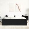 vidaXL Sängram utan madrass svart ek 160x200 cm konstruerat trä