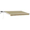 vidaXL Manuell markisram med LED-lampor Gr&ouml;n, Gul, Vit 3,5 x 2,5 m