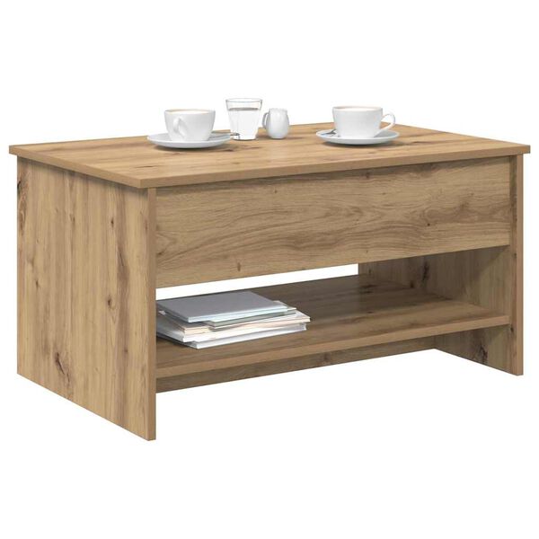vidaXL Kaffeebord Artisan Ek 80 x 50,5 x 41,5 cm Konstruerat tr&auml;