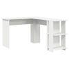 vidaXL H&ouml;rnskrivbord Vit Konstruerat tr&auml; 140 x 113,5 x 75 cm