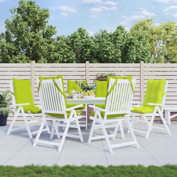 vidaXL Stolsdynor f&ouml;r stolar med h&ouml;g rygg 6 st ljusgr&ouml;n oxfordtyg