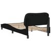 vidaXL Bed Frame without Mattress "Hvar" Black 90x190 cm Fabric