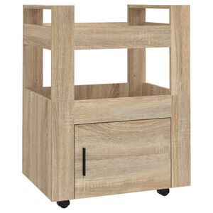 vidaXL K&ouml;ksvagn sonoma-ek 60x45x80 cm konstruerat tr&auml;