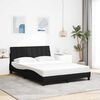 vidaXL Bed Frame without Mattress "Hanko" Black 140x190 cm Fabric
