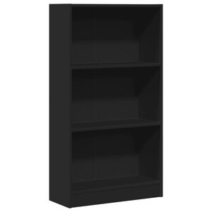 vidaXL Bokhylla svart 60x24x109 cm konstruerat tr&auml;