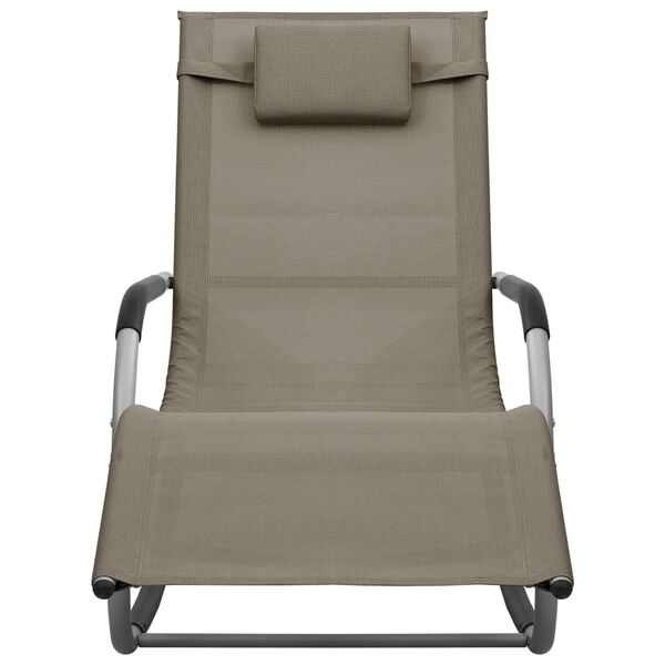 vidaXL Solsäng textilen taupe och grå