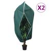 vidaXL Fiberdukar med blixtl&aring;s 2 st 70 g/m&sup2; 3,93x3,5 m